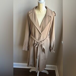 NWOT Cream Trench Coat
